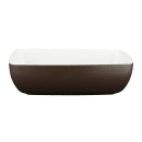 Elite Global Solutions 72 oz Rectangular Melamine Serving Bowl, White/Chocolate (B264105-WS/CH) thumbnail 3