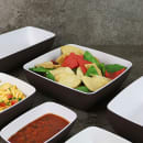 Elite Global Solutions 72 oz Rectangular Melamine Serving Bowl, White/Chocolate (B264105-WS/CH) thumbnail 7