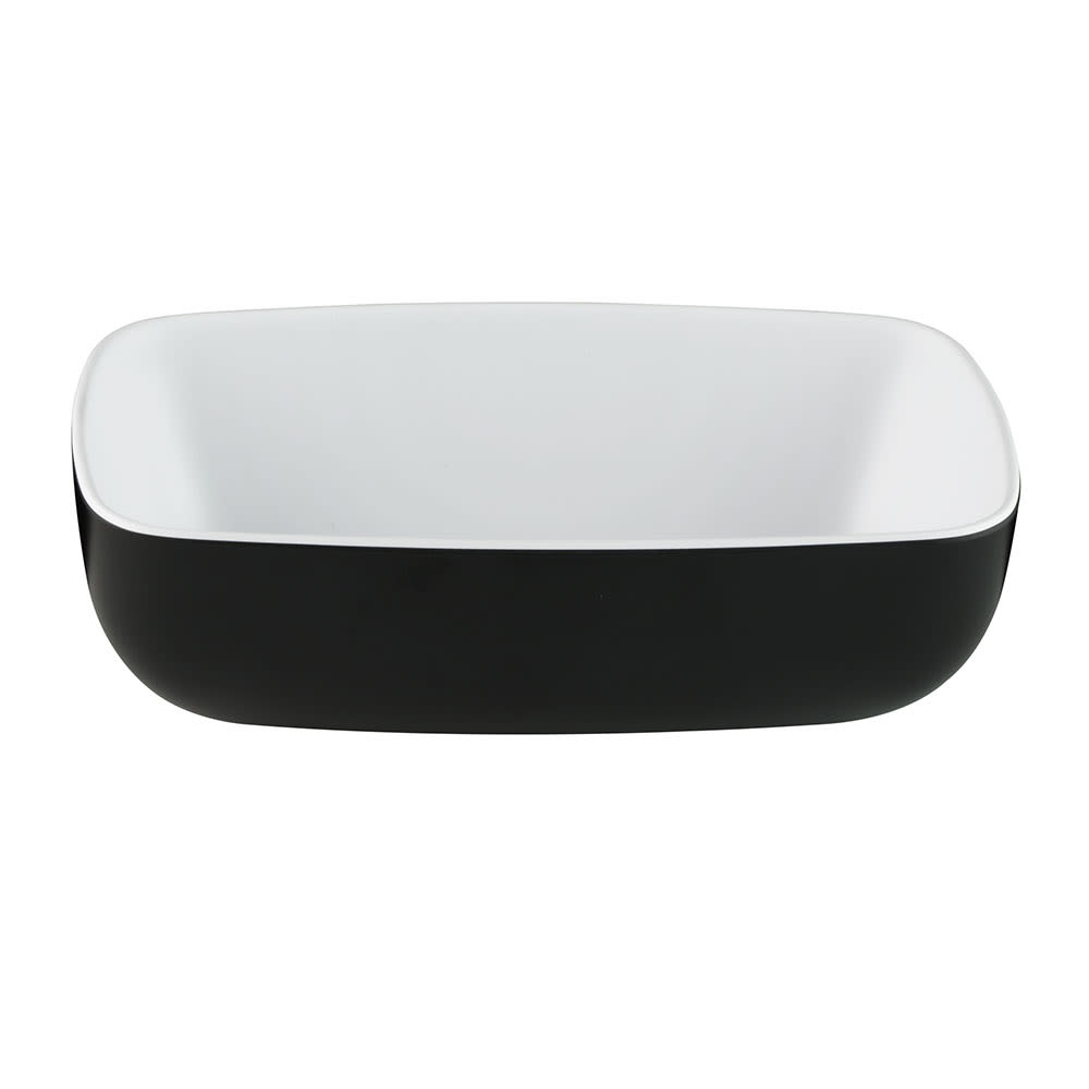 Elite Global Solutions 19 oz Rectangular Melamine Bowl, Black/White (B265069-BW)