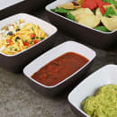 Elite Global Solutions 19 oz Rectangular Melamine Bowl, White/Chocolate (B265069-WS/CH) thumbnail 7