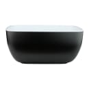 Elite Global Solutions 45 oz Rectangular Melamine Serving Bowl, Black/White (B266069-BW) thumbnail 3