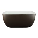 Elite Global Solutions 45 oz Rectangular Melamine Serving Bowl, White/Chocolate (B266069-WS/CH) thumbnail 3