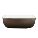 Elite Global Solutions 31 oz Square Melamine Serving Bowl, White/Chocolate (B267065-WS/CH) thumbnail 3