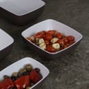 Elite Global Solutions 31 oz Square Melamine Serving Bowl, White/Chocolate (B267065-WS/CH) thumbnail 7