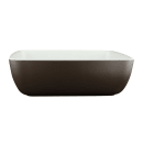 Elite Global Solutions 113 oz Square Melamine Serving Bowl, White/Chocolate (B267098-WS/CH) thumbnail 3