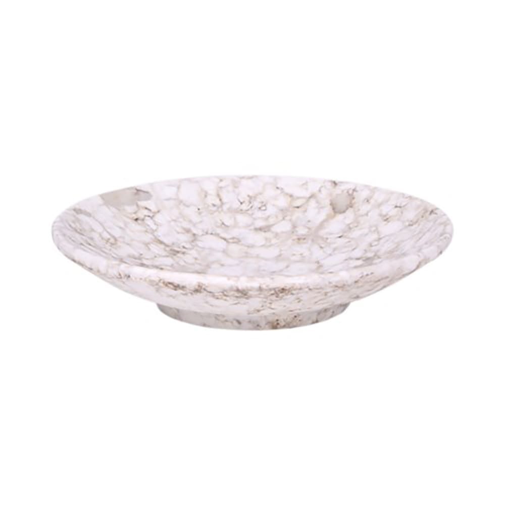 Elite Global Solutions 6" Round Melamine Plate, Brown Marble (B379060-BRM)