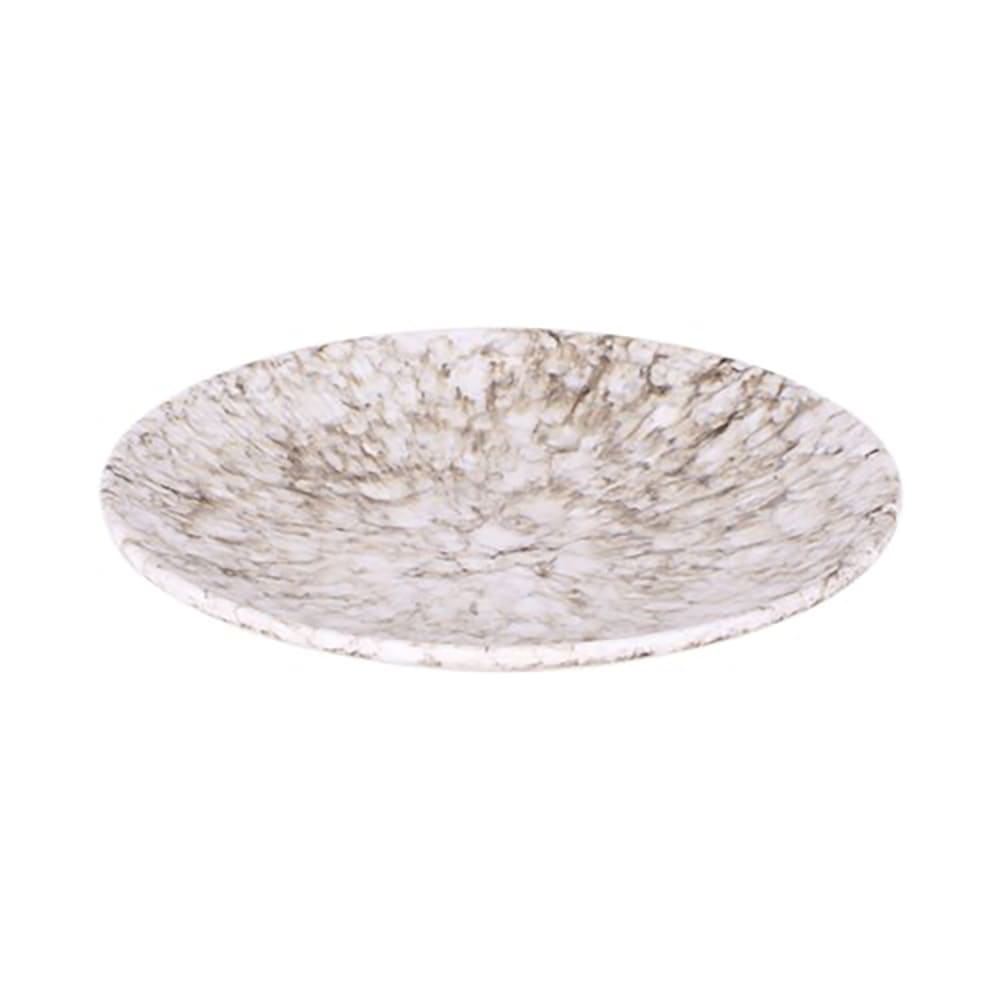 Elite Global Solutions 8 1/4" Round Melamine Plate, Brown Marble (B379825-BRM)