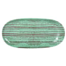 Elite Global Solutions Oval Plastic Dinner Plate - 11" x 5 1/4", Stardust Green (B396110-SDG) thumbnail 2