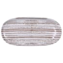 Elite Global Solutions Oval Plastic Dinner Plate - 11" x 5 1/4", Stardust White (B396110-SDW) thumbnail 2