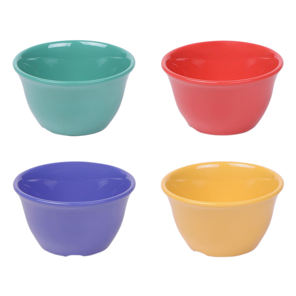 Elite Global Solutions 7 oz Round Melamine Bouillon Cup, Assorted Colors (B4218-MIX)