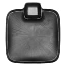 Elite Global Solutions 9" Square Chip & Dip Plate - Melamine, Black (B428090-B) thumbnail 2