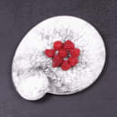 Elite Global Solutions 9 1/2" x 8" Oval Chip & Dip Plate - Melamine, Marble (B429095-BBM) thumbnail 6