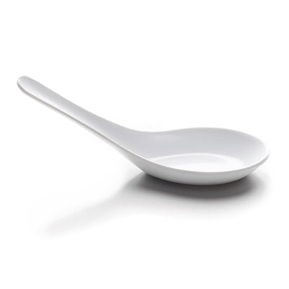 Elite Global Solutions 5 1/2" Soup Spoon - Melamine, White (B512-W)