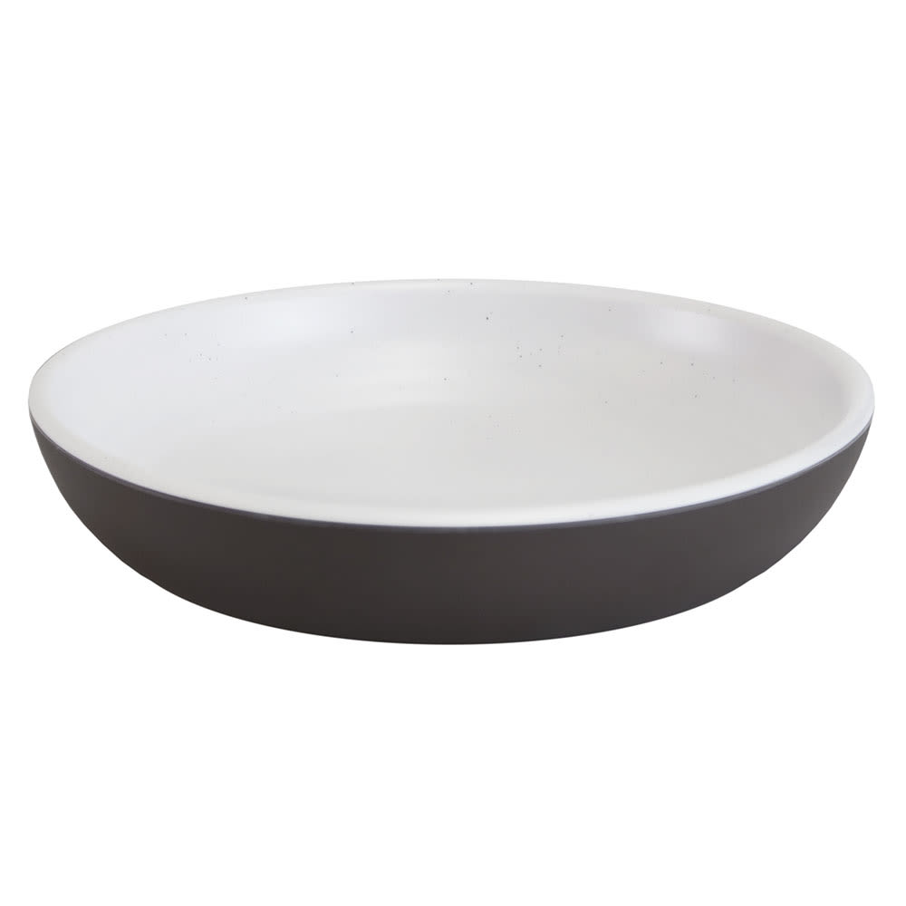 Elite Global Solutions 6 1/4" Round Melamine Dessert Plate, Chocolate/White (B625R2T-WS/CH)