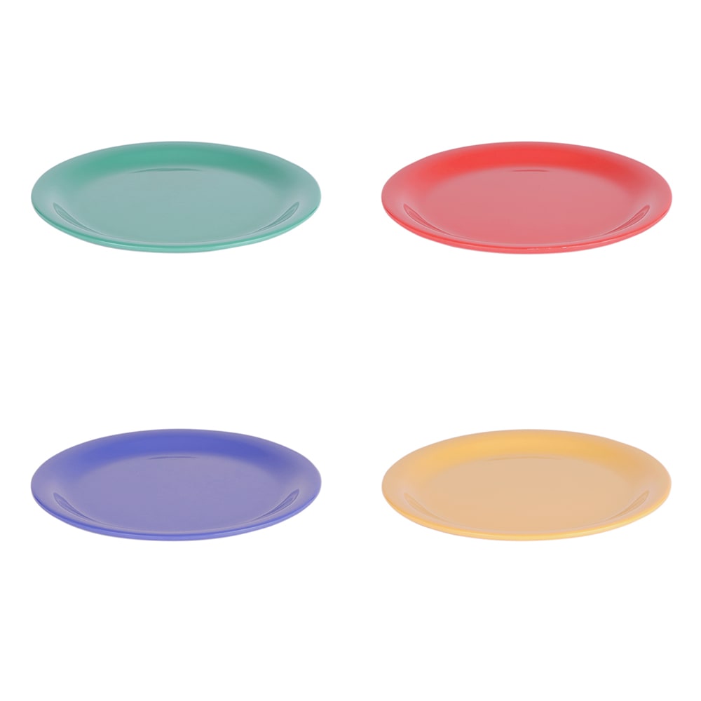 Elite Global Solutions 7 1/4" Round Rio Platter - Melamine, Assorted Colors (B714PL-MIX)