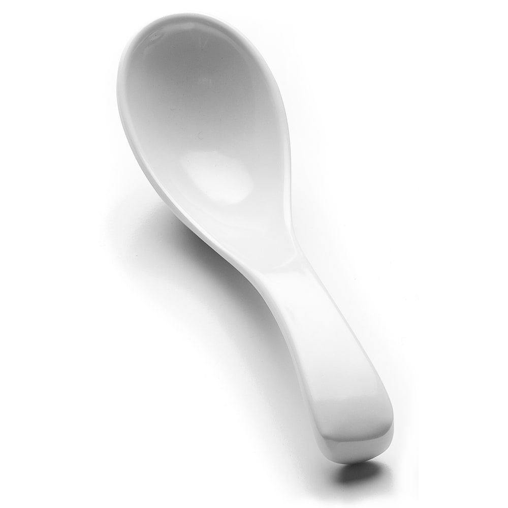 Elite Global Solutions 5 3/4" Melamine Soup Spoon, White (C-9-W)