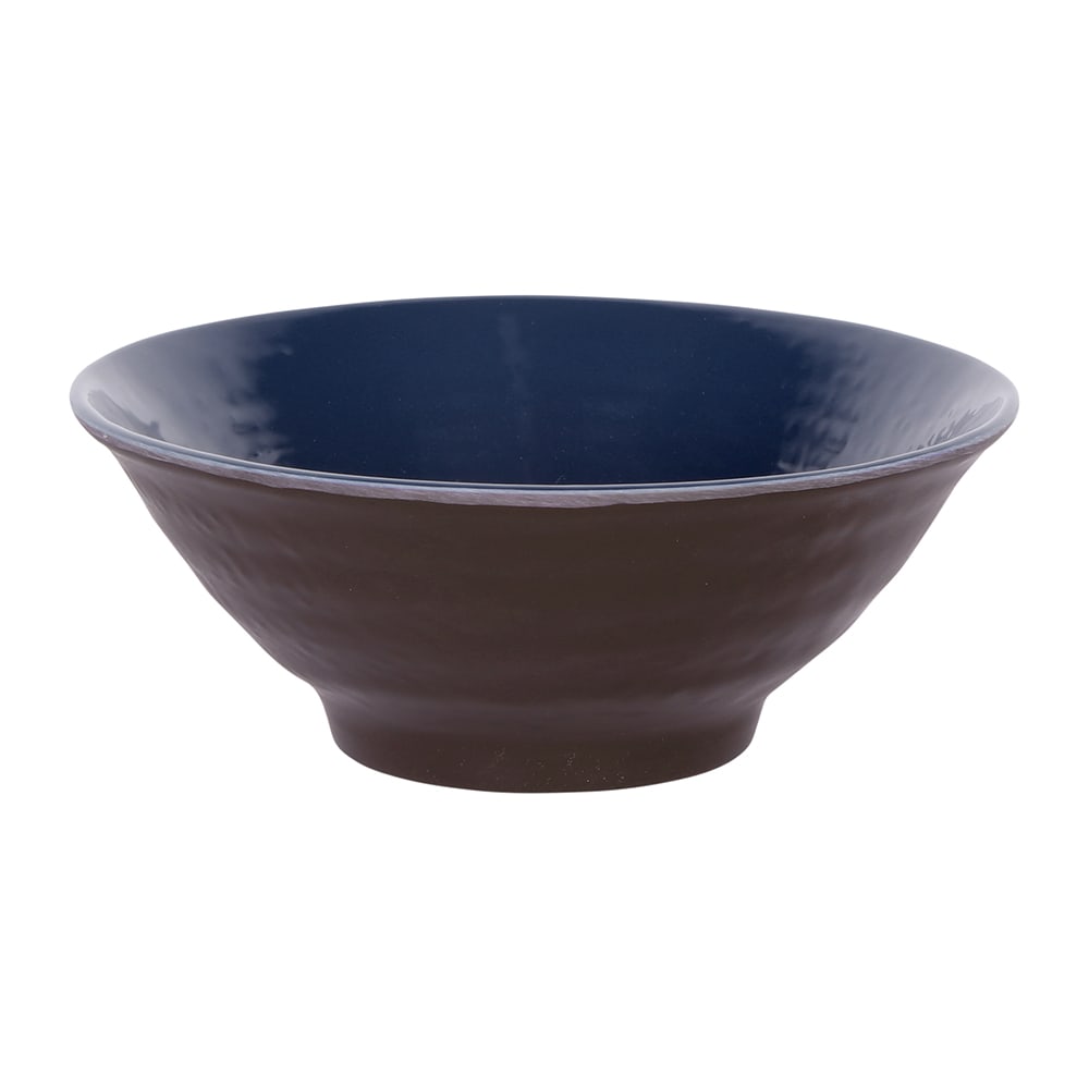 Elite Global Solutions 24 oz Round Melamine Bowl, Lapis/Chocolate (D1007RR-LAP/CH)