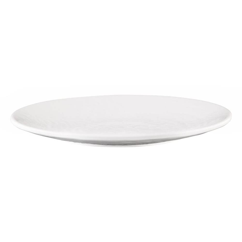 Elite Global Solutions 10 1/4" x 7 3/4" Oval Pebble Creek Platter - Melamine, White (D107RR-W)
