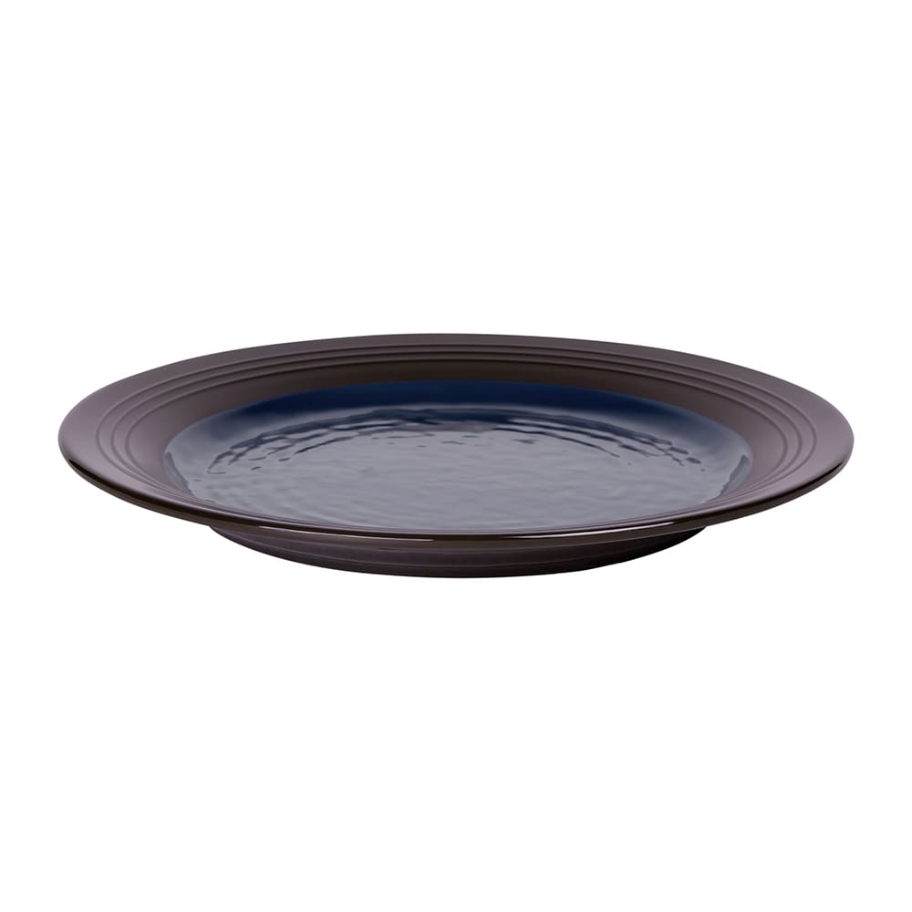 Elite Global Solutions 11" Round Melamine Dinner Plate, Lapis/Chocolate (D1098GM-LAP/CH)