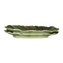 Elite Global Solutions Leaf Shaped Melamine Dinner Plate - 11" x 10", Green (D1110PL-DG) thumbnail 6