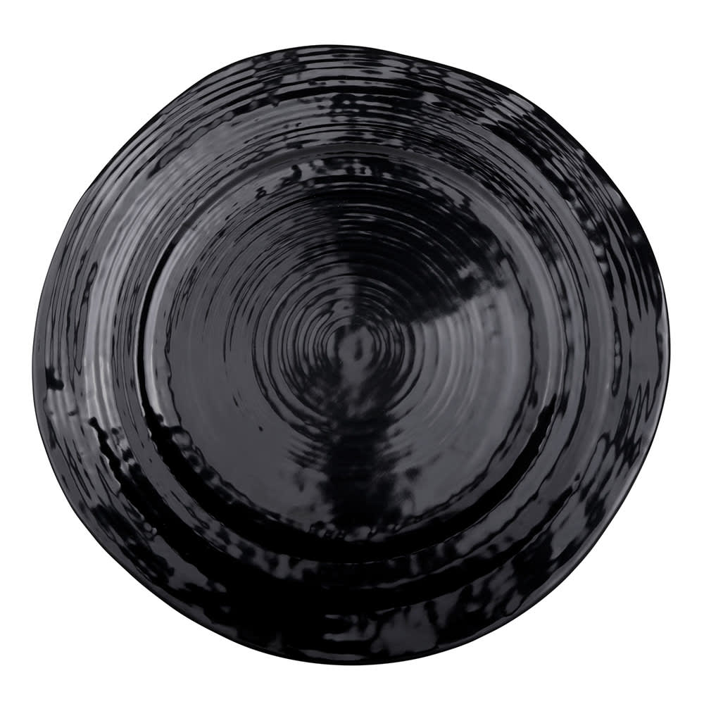 Elite Global Solutions 11 3/4" Round Melamine Dinner Plate, Black (D1134-B)