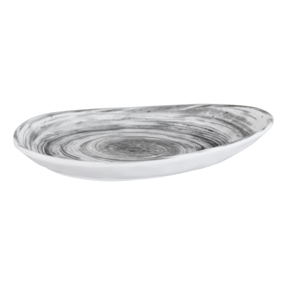 Elite Global Solutions 11 1/4" x 7 1/2" Oval Melamine Dinner Plate - Black (D1172OV-BD)