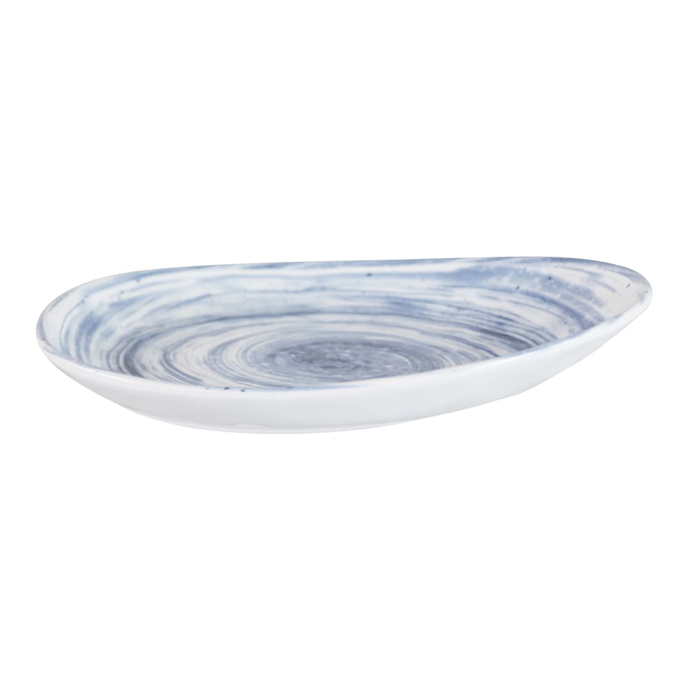 Elite Global Solutions 11 1/4" x 7 1/2" Oval Melamine Dinner Plate - Navy (D1172OV-ND)