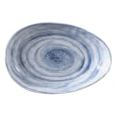 Elite Global Solutions 11 1/4" x 7 1/2" Oval Melamine Dinner Plate - Navy (D1172OV-ND) thumbnail 2