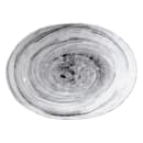 Elite Global Solutions 11" x 8 3/8" Oval Melamine Dinner Plate - Black (D1181OV-BD) thumbnail 2