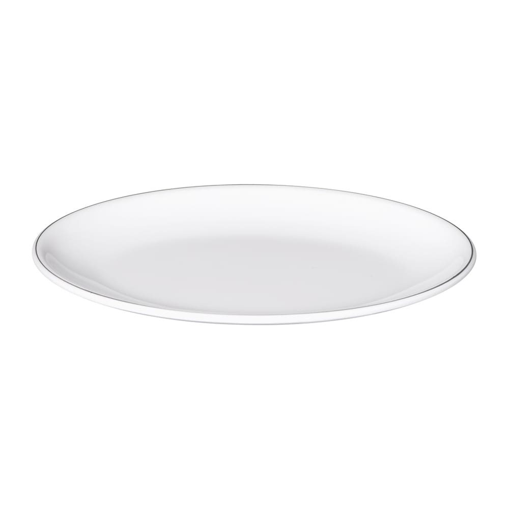 Elite Global Solutions 9" x 6 1/4" Oval Melamine Salad Plate - White (D2209L-W)