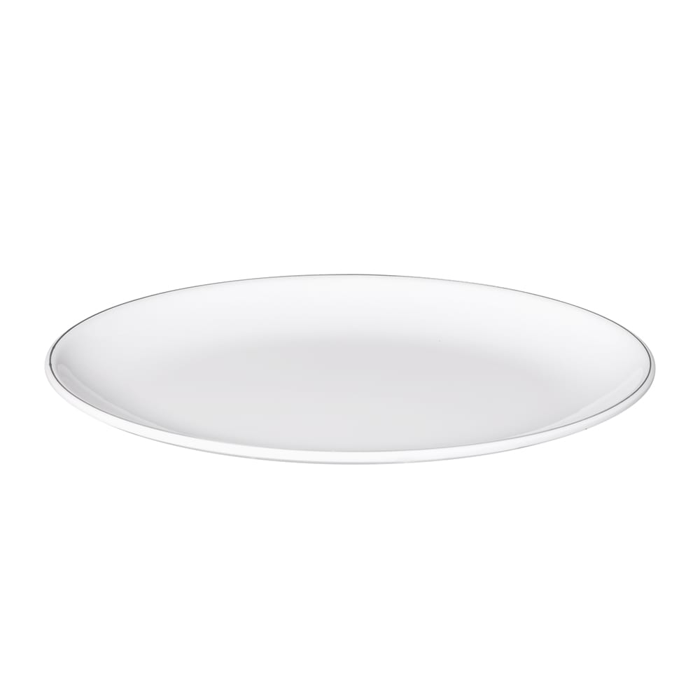 Elite Global Solutions 11" x 7 7/8" Oval Melamine Dinner Plate - White (D2211L-W)