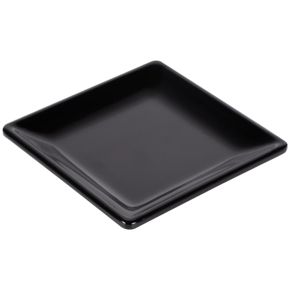 Elite Global Solutions 5" Square Melamine Plate, Black (D55SQ-B)