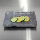 Elite Global Solutions Rectangular Melamine Dinner Plate - 10 1/4" x 6 1/2", Coal (D61014RC-CO) thumbnail 7