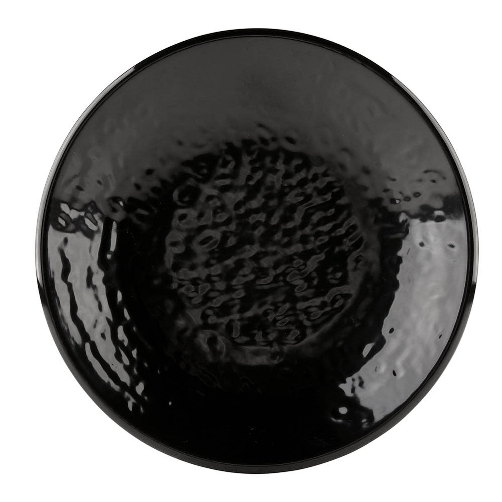 Elite Global Solutions 6 3/8" Round Melamine Dessert Plate, Black (D638RR-B)