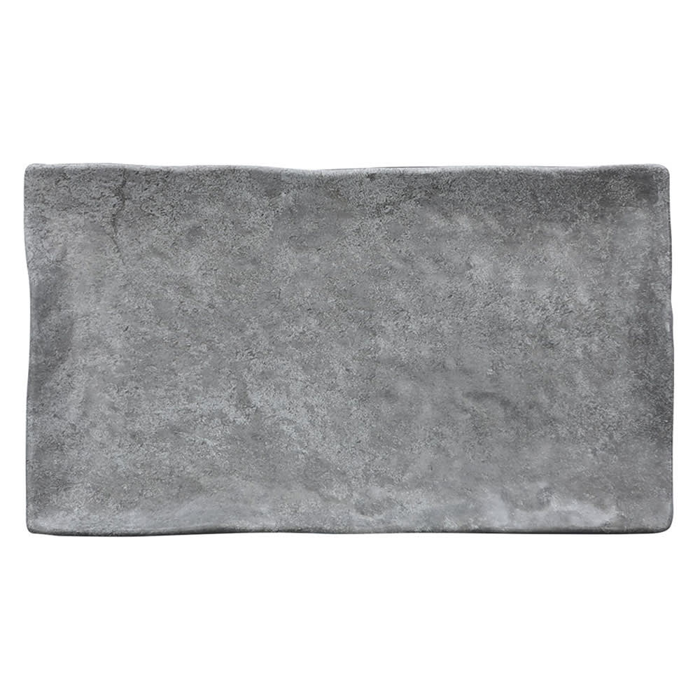 Elite Global Solutions Rectangular Melamine Dinner Plate - 12" x 7", Coal (D71238RC-CO)
