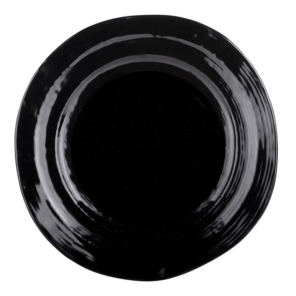 Elite Global Solutions 7 1/2" Round Melamine Salad Plate, Black (D750-B)
