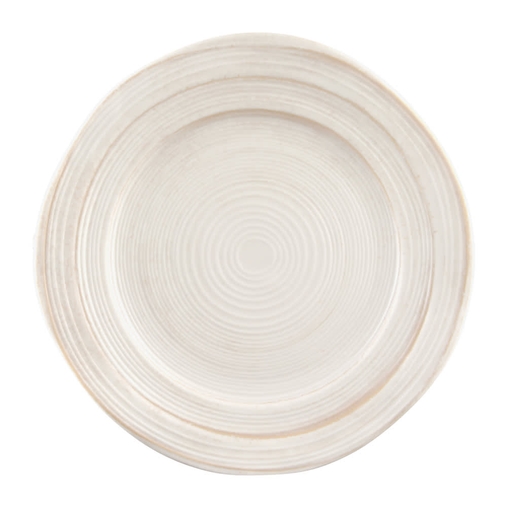 Elite Global Solutions 7 1/2" Round Melamine Salad Plate, Off White Stone (D750ST-OWD)