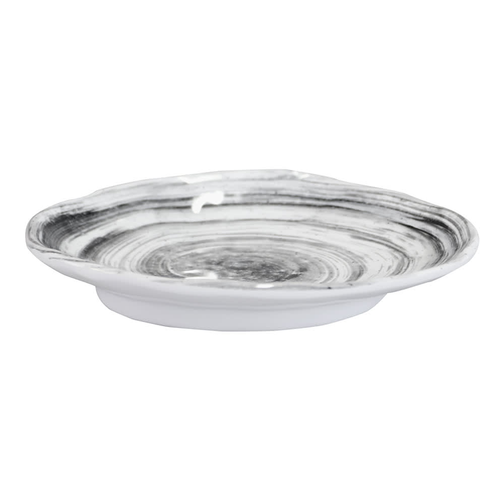 Elite Global Solutions 7 3/4" x 5 5/8" Oval Melamine Salad Plate - Black (D751OV-BD)