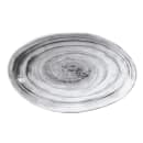 Elite Global Solutions 7 3/4" x 5 5/8" Oval Melamine Salad Plate - Black (D751OV-BD) thumbnail 2