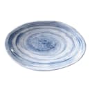 Elite Global Solutions 7 3/4" x 5 5/8" Oval Melamine Salad Plate - Navy (D751OV-ND) thumbnail 2