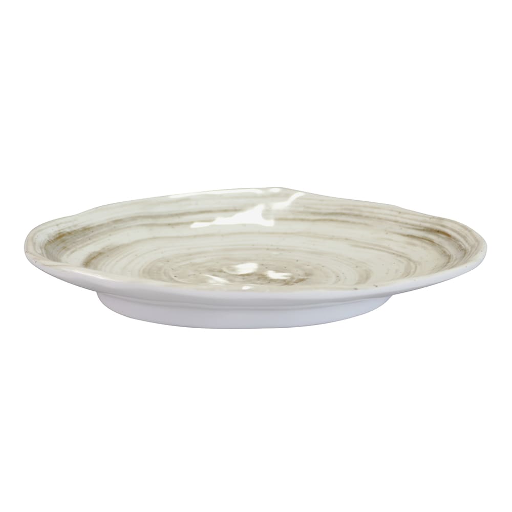 Elite Global Solutions 7 3/4" x 5 5/8" Oval Melamine Salad Plate - Taupe (D751OV-TD)