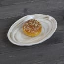 Elite Global Solutions 7 3/4" x 5 5/8" Oval Melamine Salad Plate - Taupe (D751OV-TD) thumbnail 7