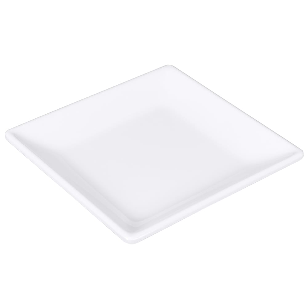 Elite Global Solutions 7" Square Melamine Salad Plate, White (D77SQ-W)