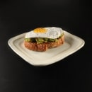 Elite Global Solutions 7" Square Melamine Salad Plate, Off White Stone (D7PLST-OWD) thumbnail 7