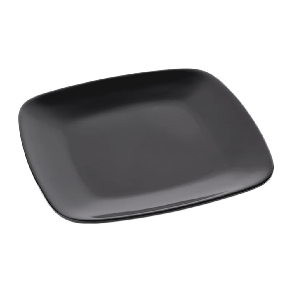 Elite Global Solutions 6 5/8" Square Melamine Dessert Plate, Black (D7SQR-B)