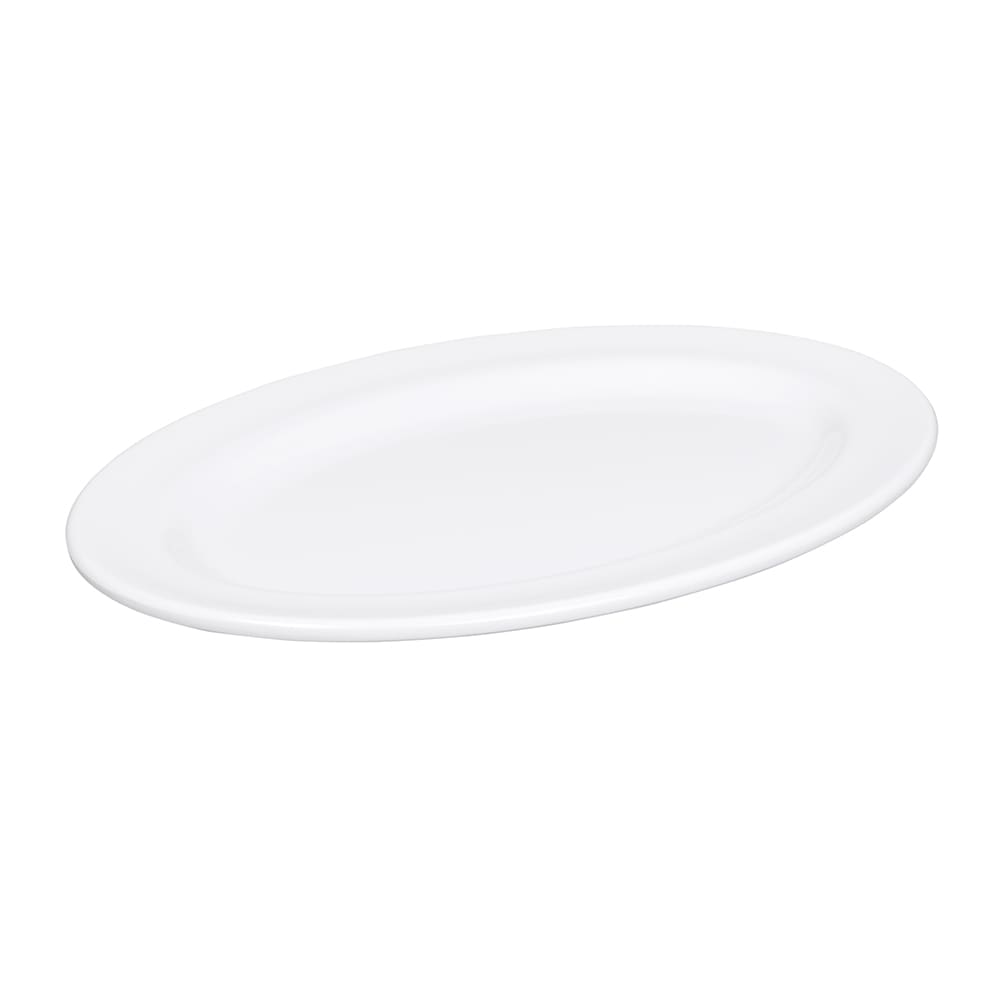 Elite Global Solutions 12 3/4" x 9 3/4" Oval Merced Platter - Melamine, White (D812OV-W)