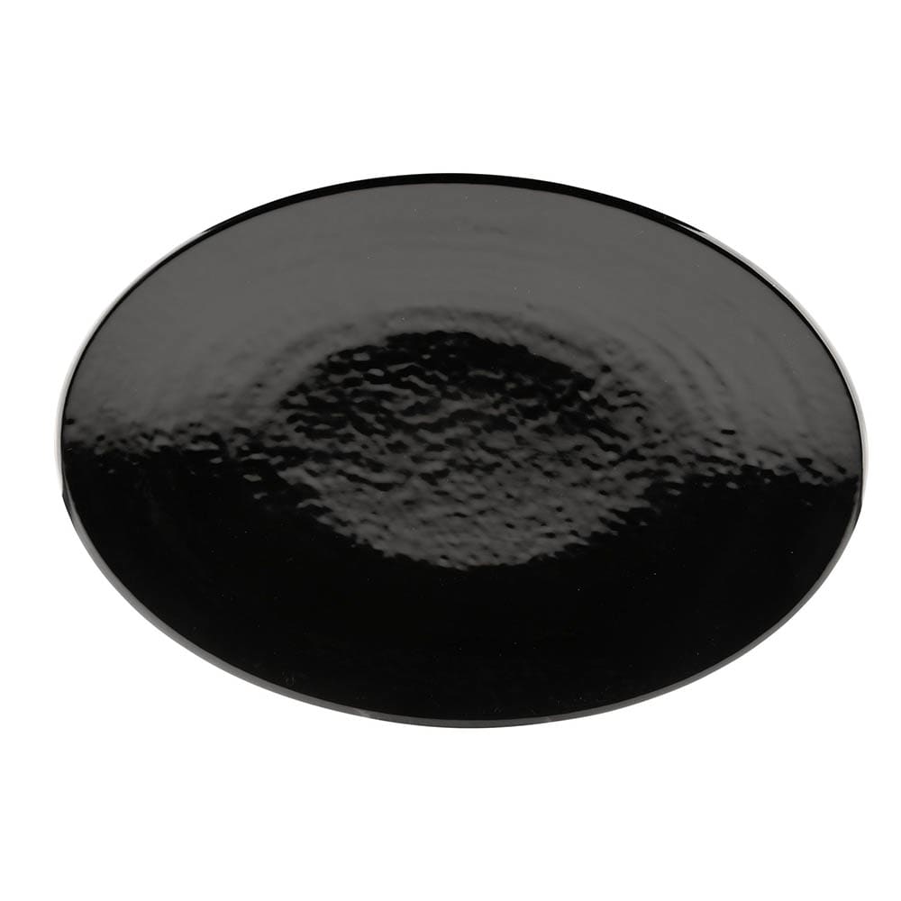 Elite Global Solutions 12 3/4" x 8 3/4" Oval Pebble Creek Platter - Melamine, Black (D812RR-B)