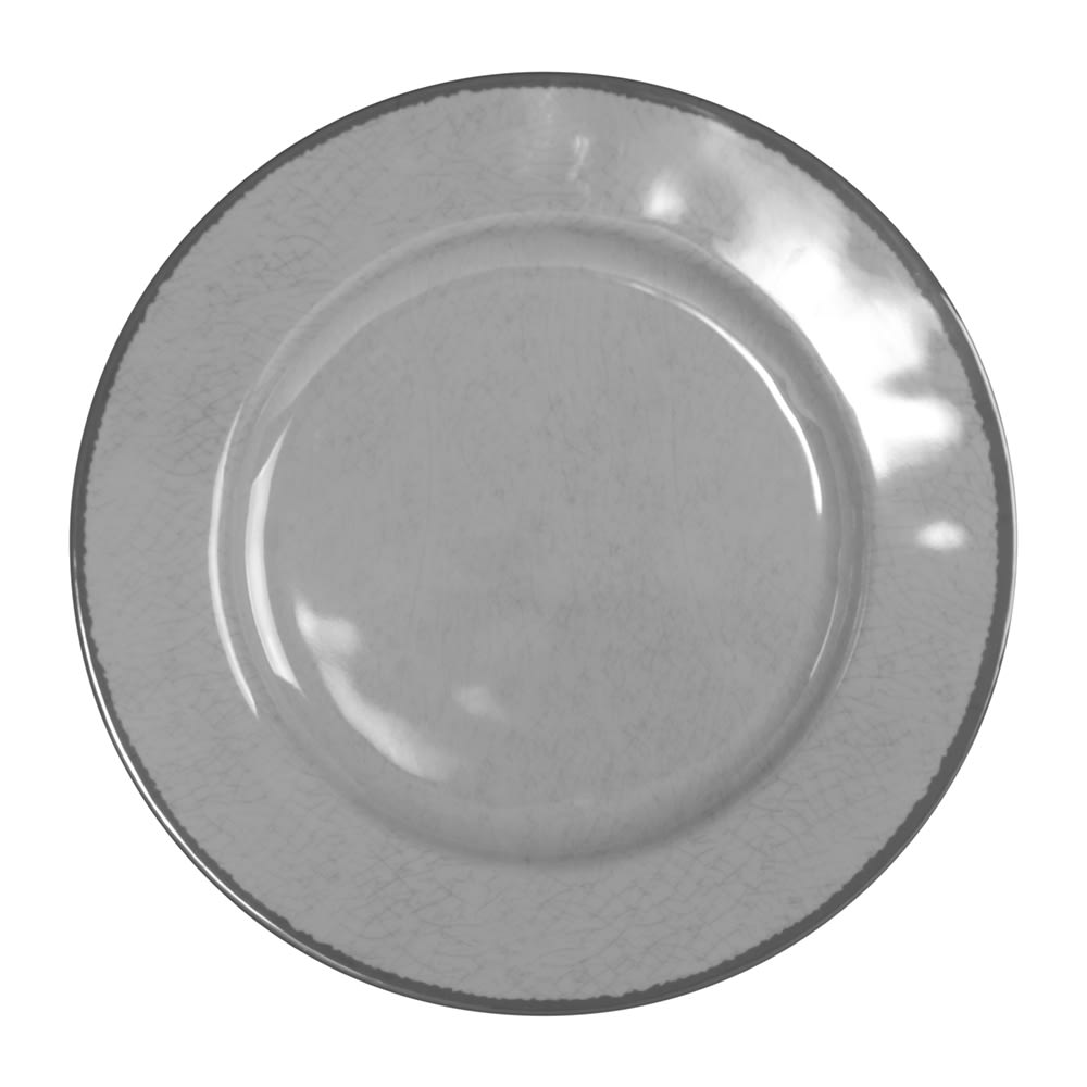 Elite Global Solutions 8 1/2" Round Melamine Salad Plate, Gray (D850M-G)