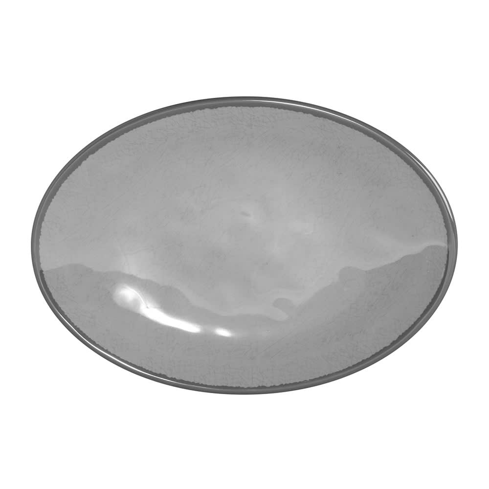 Elite Global Solutions 8 1/2" x 12 1/2" Oval Melamine Salad Plate - Gray (D8512OVM-G)