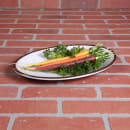 Elite Global Solutions 12 1/2" x 8 1/2" Oval Melamine Salad Plate - White (D8512OVM-W) thumbnail 7